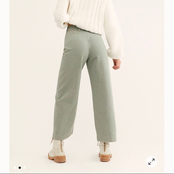 Free People Green Billie Pant - Picture 2 of 5
